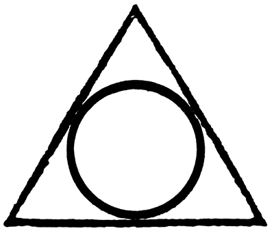 Image result for symbol of a triangle with a circle inside